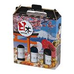 持ち手付きボックス 日本酒 二合瓶用