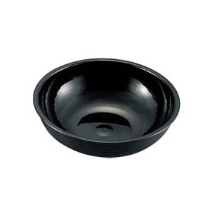 キャンブロ 丸型リブド サラダボール RSB23CW(110)ブラック 23インチ 1個(ご注文単位1個)【直送品】