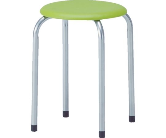 トラスコ中山 丸イス 塗装脚 Φ320XH445 グリーン TMSP-GN 1脚(ご注文単位1脚)【直送品】