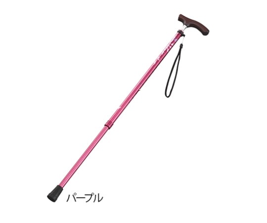 アズワン 伸縮杖(スリムネックタイプ) パープル(女性用) B059-608SD-D004-3 1本(ご注文単位1本)【直送品】