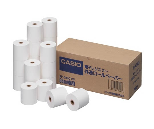 カシオ レジスター用ロールペーパー RP-5860 20個入り RP-5860-TW 1箱(ご注文単位1箱)【直送品】
