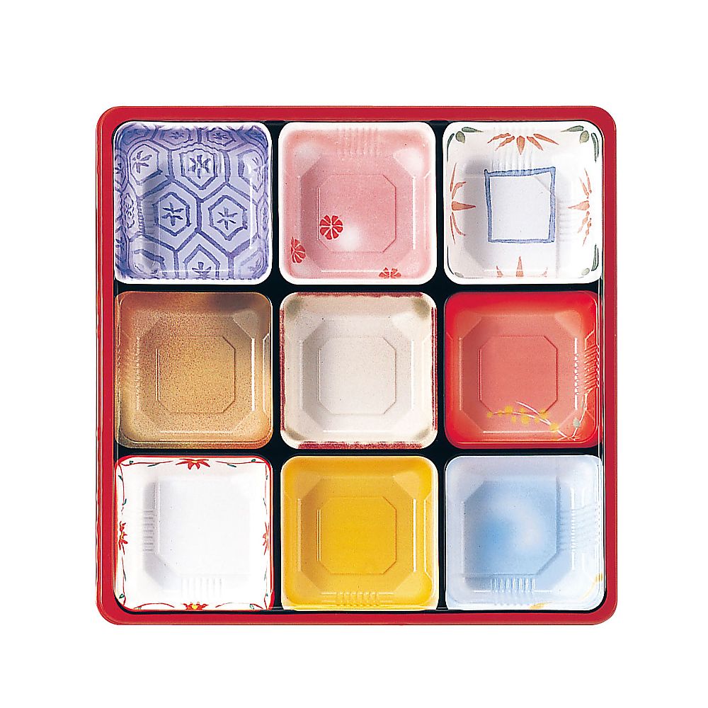 TKG 夢彩ごぜん(50枚入)TSR-BOX 80-80 中仕切Ⅱ 柄付 1ケース(ご注文単位1ケース)【直送品】