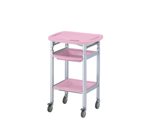 アズワン パソコン処置カート 昇降式 ピンク AO-ST-P 1個(ご注文単位1個)【直送品】