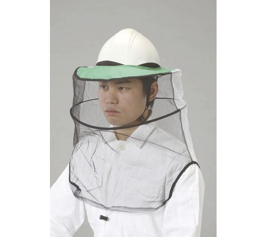 エスコ 440x340x340mm 防蜂ネット(ヘルメット取付型) EA768H-2 1個(ご注文単位1個)【直送品】