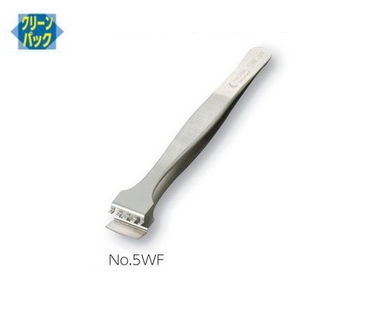 IDEAL-TEK フラットピンセット 幅広 特殊鋼 No.5WF 1本(ご注文単位1本)【直送品】