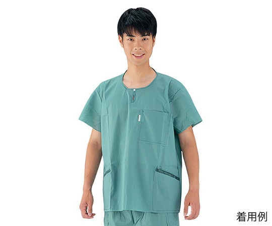 メンリッケ スクラブシャツ（ディスポタイプ）　XL　12枚入　18640 1袋（ご注文単位1袋）【直送品】