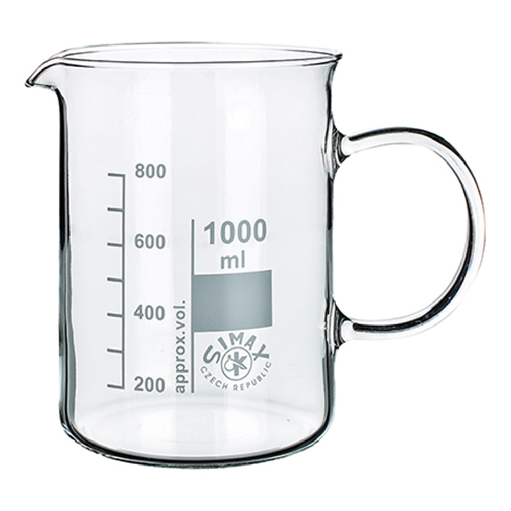 SIMAX ガラス手付ビーカー 1000mL 154/1000 1個(ご注文単位1個)【直送品】