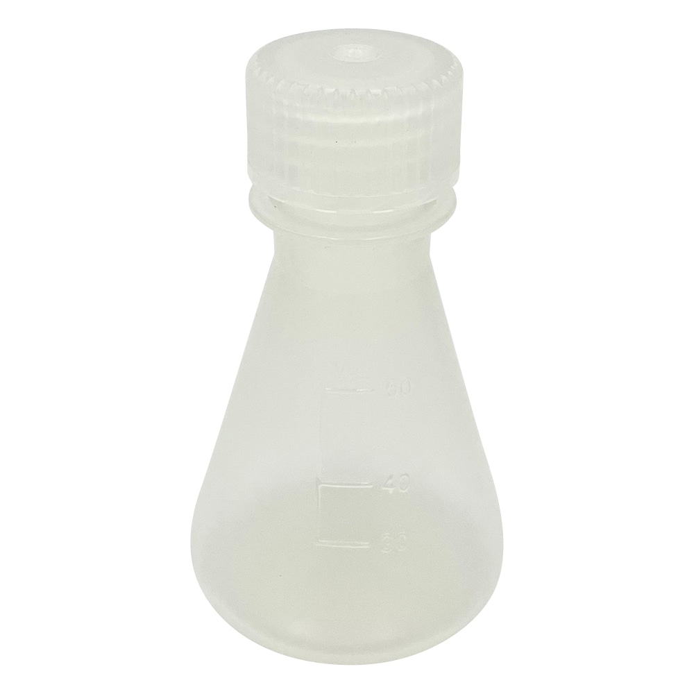 アズワン PP三角フラスコ(スクリューキャップ付) 50mL PEF50 1個(ご注文単位1個)【直送品】