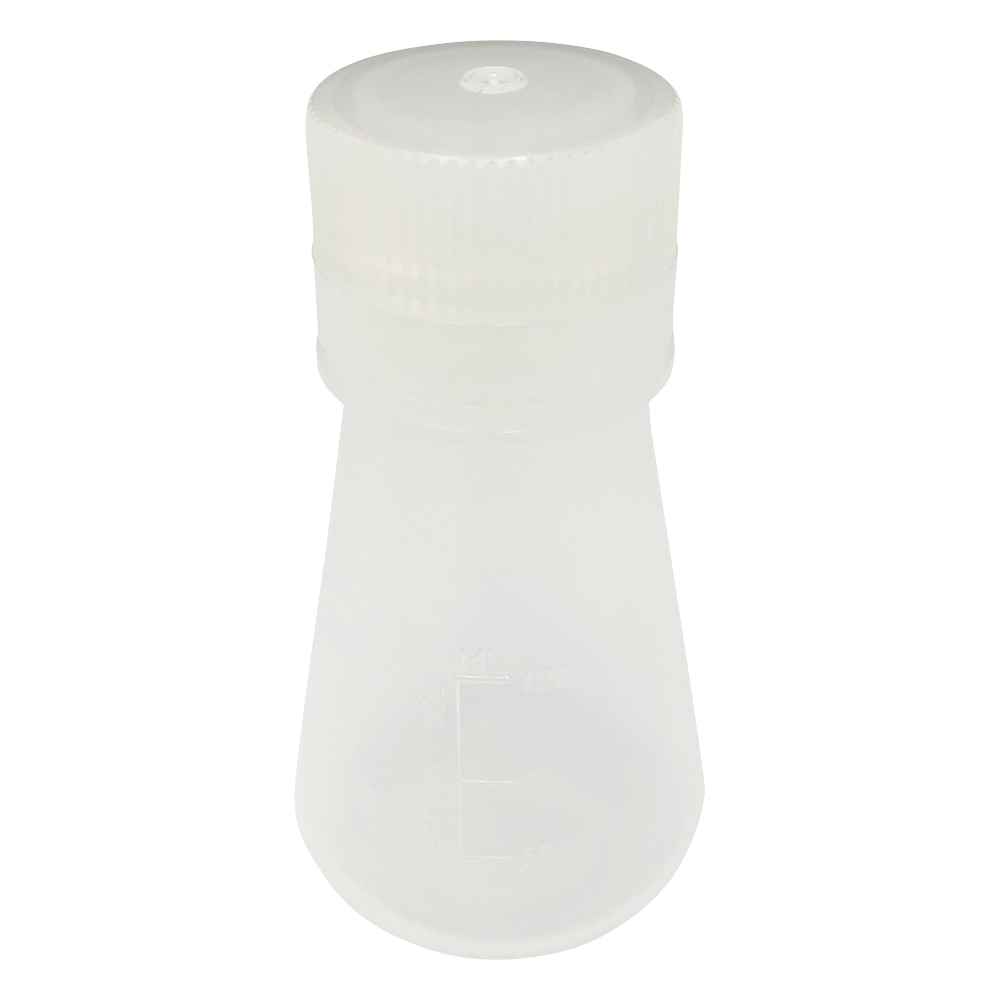 アズワン PP三角フラスコ(スクリューキャップ付) 100mL PEF100 1個(ご注文単位1個)【直送品】