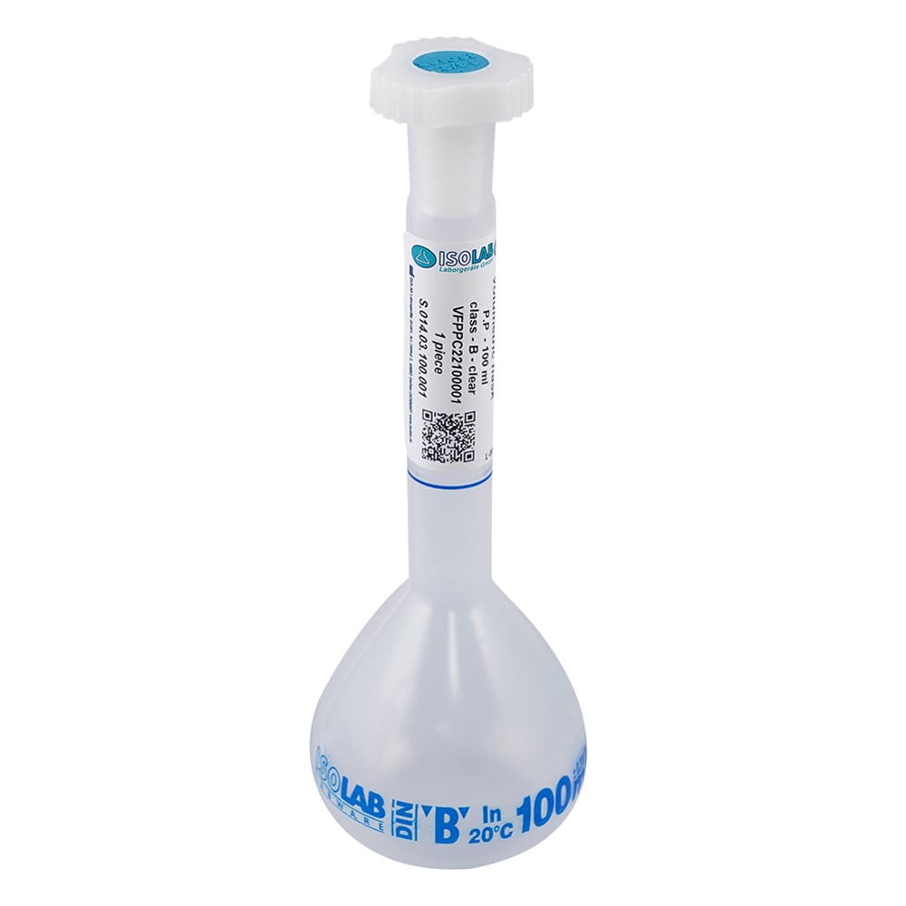 アズワン PP製メスフラスコ 100mL PPMS-100 014.03.100 1個(ご注文単位1個)【直送品】