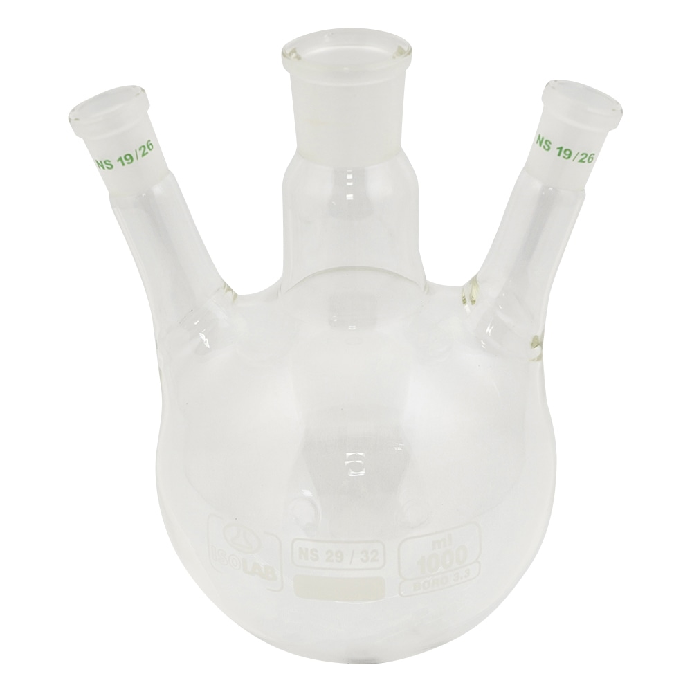 アズワン 三つ口丸フラスコ 1000mL 030.40.901 1個(ご注文単位1個)【直送品】