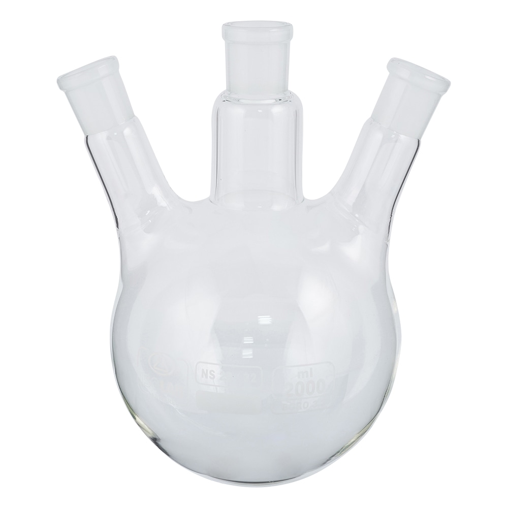 アズワン 三つ口丸フラスコ 2000mL 030.41.902 1個(ご注文単位1個)【直送品】
