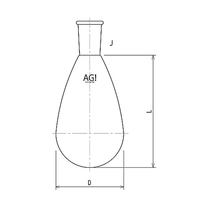 旭製作所 ナスフラスコ　50mL　15/25　3200-050-1L 1個（ご注文単位1個）【直送品】