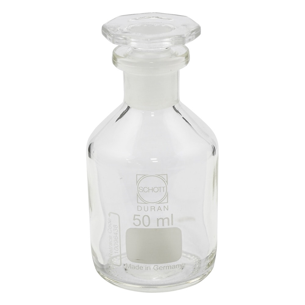 SCHOTT/DURAN 試薬瓶(栓付き)(デュラン(R)) 白 50mL 211651702 1本(ご注文単位1本)【直送品】