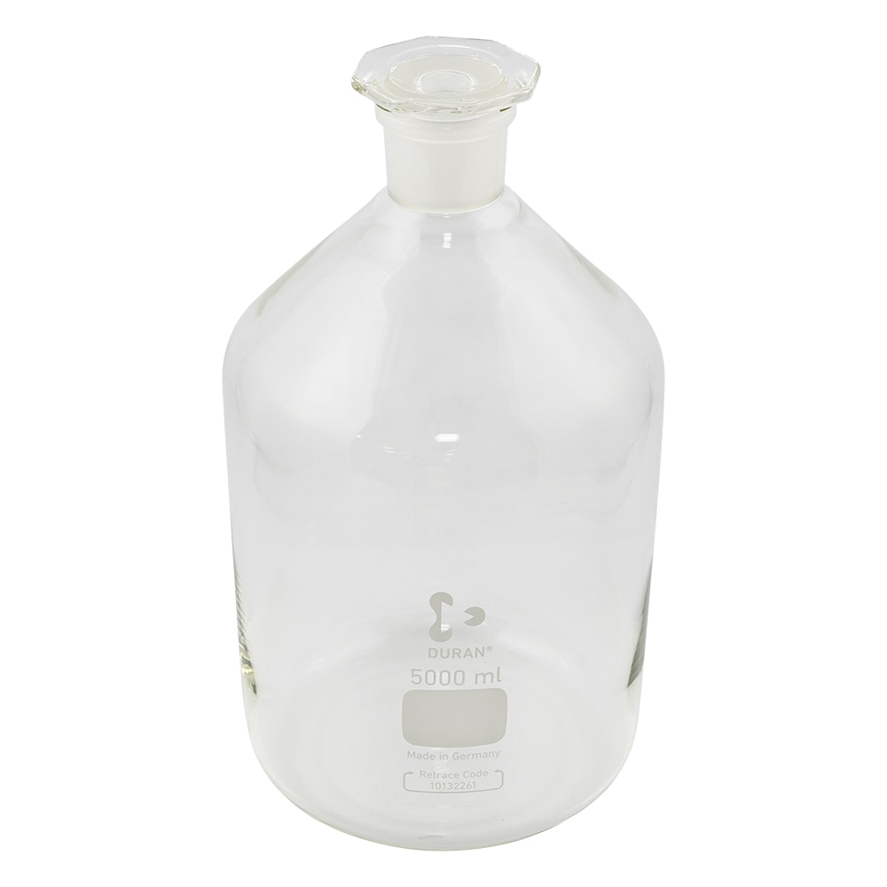 SCHOTT/DURAN 試薬瓶(栓付き)(デュラン(R)) 白 5000mL 211657302 1本(ご注文単位1本)【直送品】