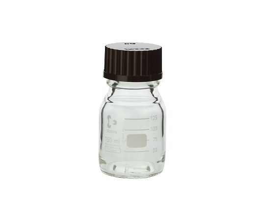 DWK Life Sciences ねじ口瓶丸型(デュラン(R)) 赤キャップ付 150mL 1本(ご注文単位1本)【直送品】