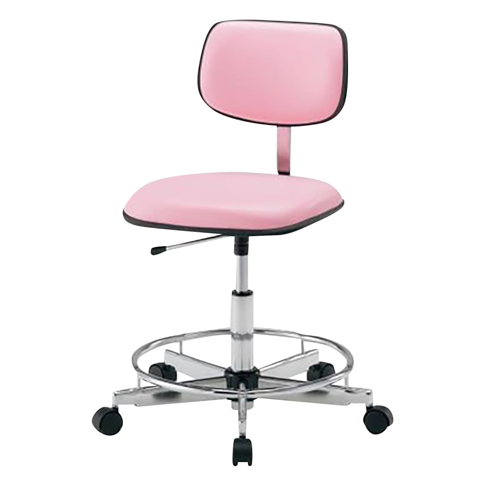 アズワン カラフルスタンダードチェア ピンク リング付き LSN-PR 1脚(ご注文単位1脚)【直送品】