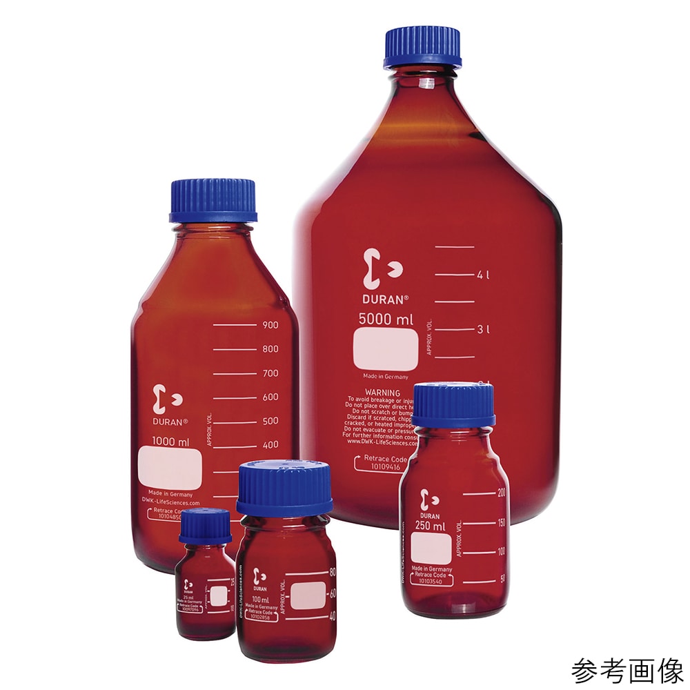 DWK Life Sciences ねじ口瓶丸型茶褐色（デュラン(R)・017210）　250mL　GL-45　 1本（ご注文単位1本）【直送品】