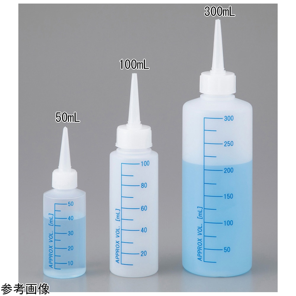 アズワン スポイトボトル（青色目盛り線付）100mL　 1本（ご注文単位1本）【直送品】