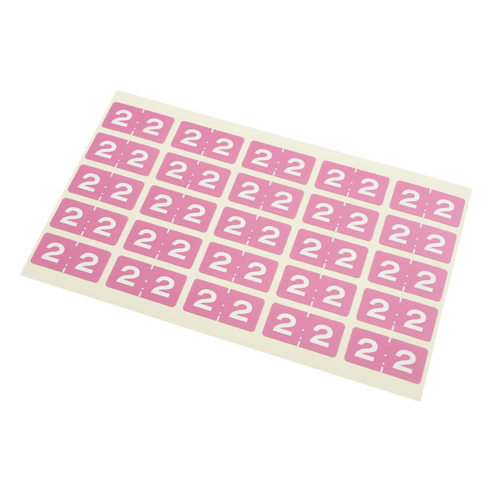 日本ホップス カラーナンバーラベル 15×30mm(2) 1袋(25片×10枚入) CNL-L02 1袋(ご注文単位1袋)【直送品】