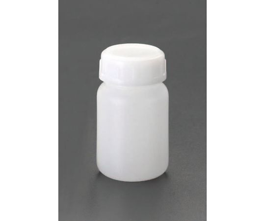 エスコ φ 49x 80mm/100ml 広口ポリ容器(中蓋付/10コ EA508AJ-4B 1パック(ご注文単位1パック)【直送品】