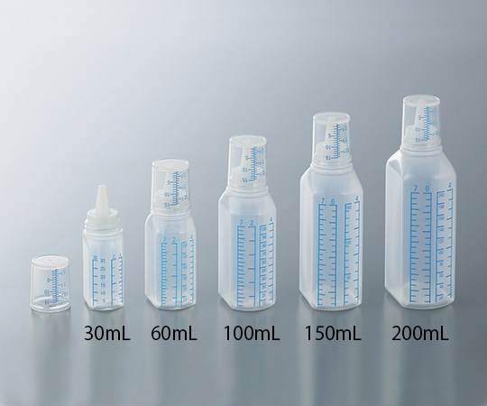 シンリョウ SKカップ付ボトル(青目盛付き・電子線滅菌済) 100mL 1箱(140本入) 317030 1箱(ご注文単位1箱)【直送品】