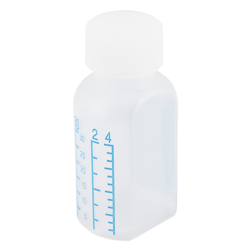 アズワン 投薬瓶(カラー目盛付) 30mL 未滅菌260本入り 1箱(ご注文単位1箱)【直送品】