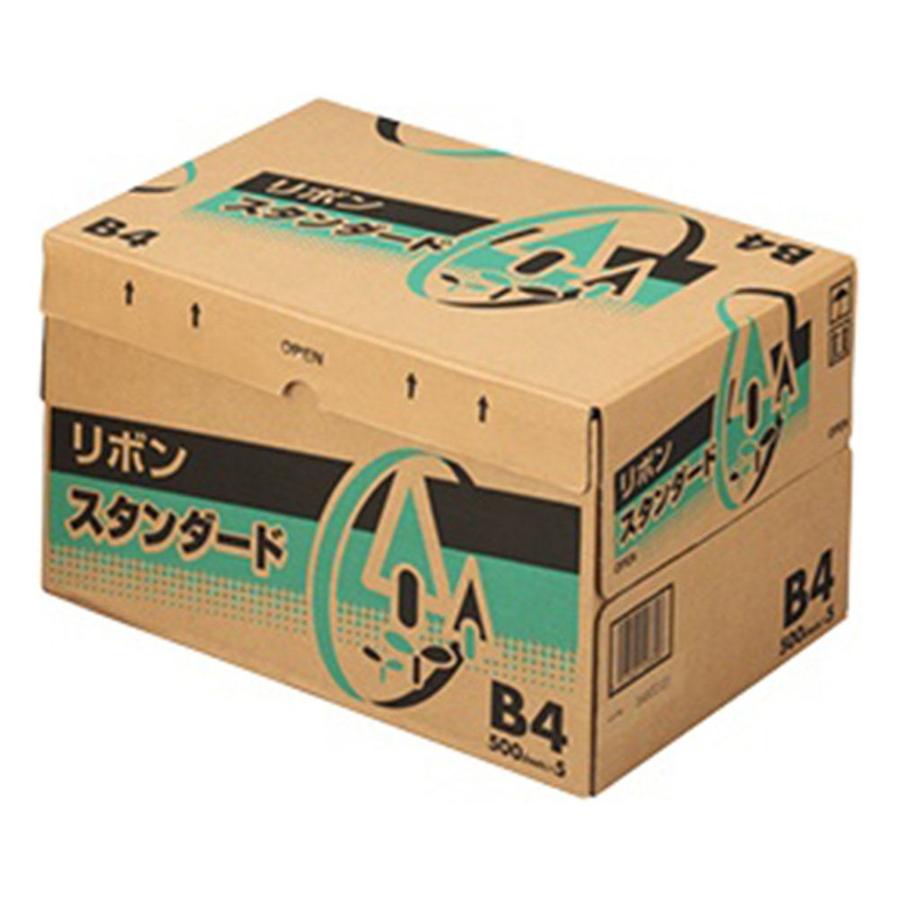 新生紙パルプ商事 リボンスタンダード 1箱(500枚×5冊入) B4 1箱(ご注文単位1箱)【直送品】