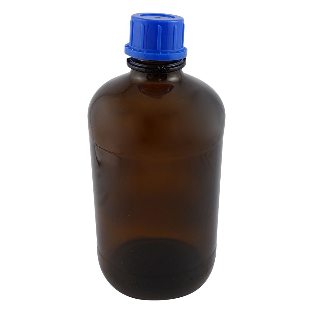 VITLAB 茶褐色ガラスボトル(全体コーティングタイプ) GL-45 円形 2500mL 1671510 1本(ご注文単位1本)【直送品】