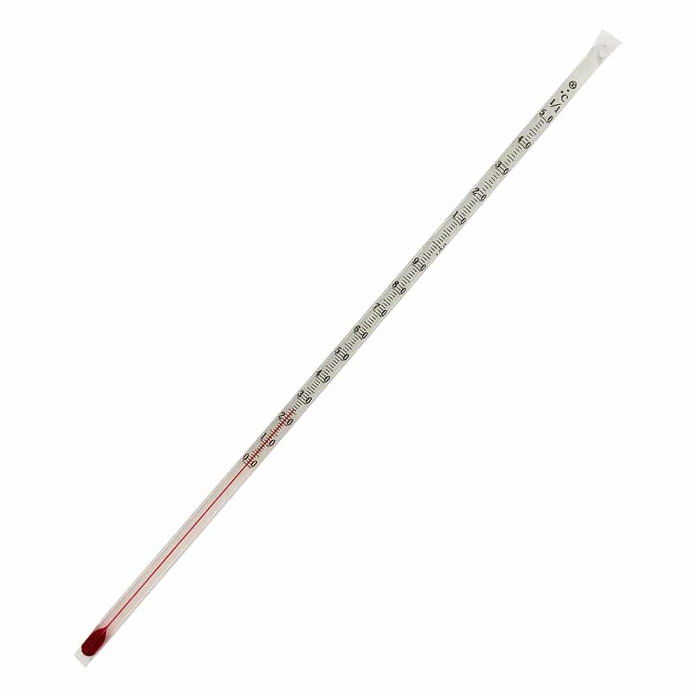 日本計量器工業 フッ素樹脂被膜温度計 0~150℃ アルコール JC-2218 1本(ご注文単位1本)【直送品】