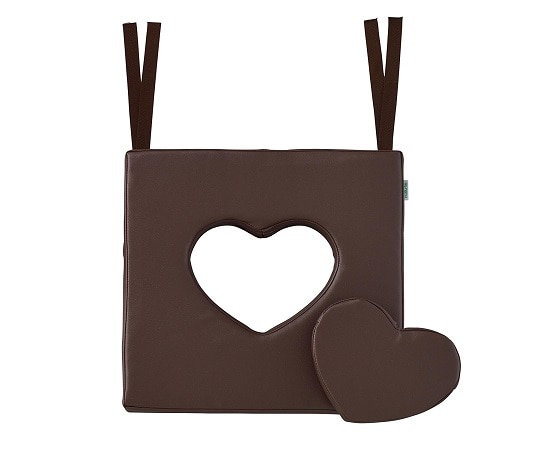 ナビス(アズワン) 車いすハートクッション モカブラウン HEART-M 1個(ご注文単位1個)【直送品】