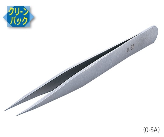 RUBIS MEISTER ピンセット SA(耐酸鋼)製 クリーンパック No.0 0-SA 1本(ご注文単位1本)【直送品】