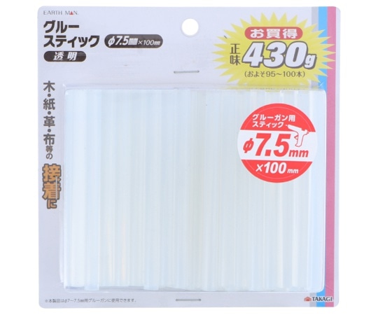 高儀 EM　グルースティック7.5φ　透明　正味430g　1162393 1個（ご注文単位1個）【直送品】