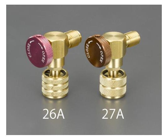 エスコ UNF1/2-20 (R410A)ミニコントロールバルブ EA104AD-26A 1個(ご注文単位1個)【直送品】