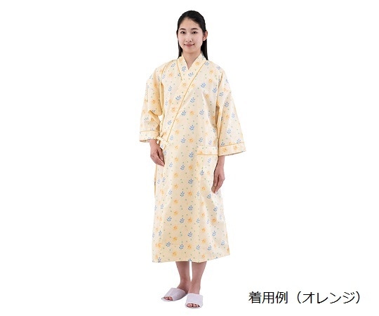 アズワン サンホスピタル病衣 (ワンピース) オレンジ/M 1枚(ご注文単位1枚)【直送品】