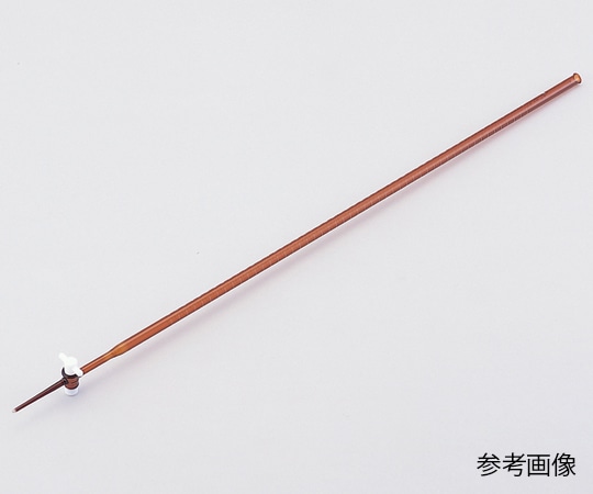 アズワン ビュレット硼珪酸ガラス製 PTFE活栓付 茶褐色 50mL 1本(ご注文単位1本)【直送品】