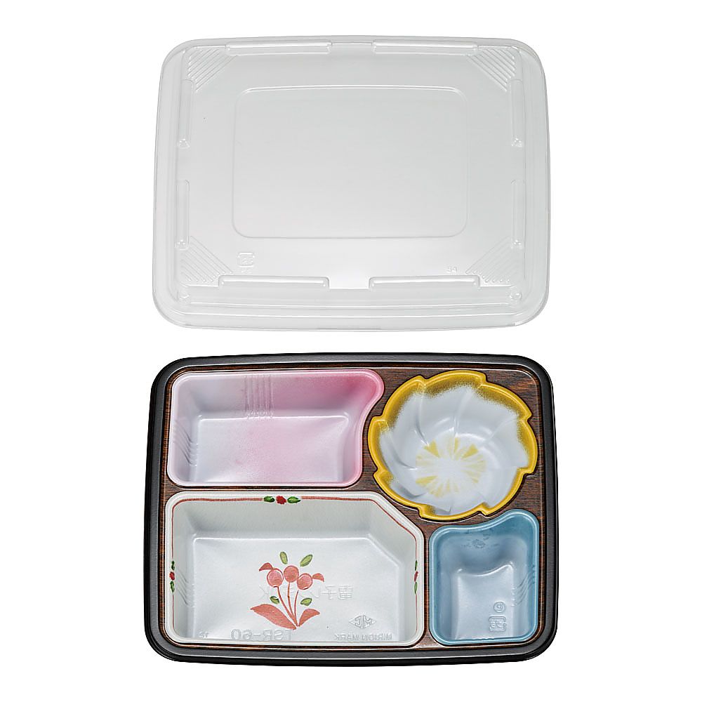TKG 夢彩ごぜん TSR-60 柄付/透明(50セット) 1ケース(ご注文単位1ケース)【直送品】