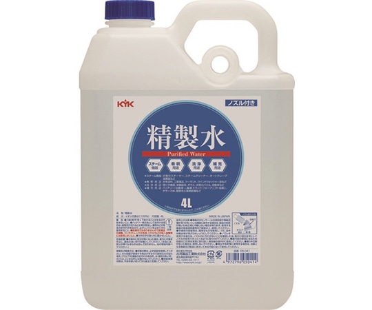 古河薬品工業 精製水 4L 05-041 1個(ご注文単位1個)【直送品】