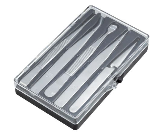 トラスコ中山 ステンレス製ピンセット 5本組セット TSP-91 1セット(ご注文単位1セット)【直送品】