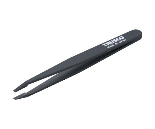 トラスコ中山 プラスチック製ピンセット 120mm 先平細型 TPP-233 1本(ご注文単位1本)【直送品】
