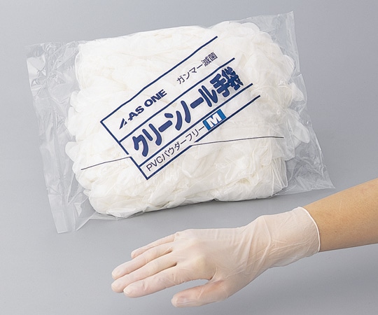 アズワン クリンノール手袋 (PVC・γ線滅菌) 100枚入 S 1箱(ご注文単位1箱)【直送品】
