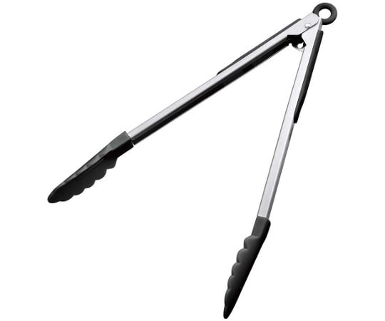 GSホームプロダクツ ナイロン 万能トング ロック付 9インチ 黒 KB-KE0118/BK 0706300 1個(ご注文単位1個)【直送品】