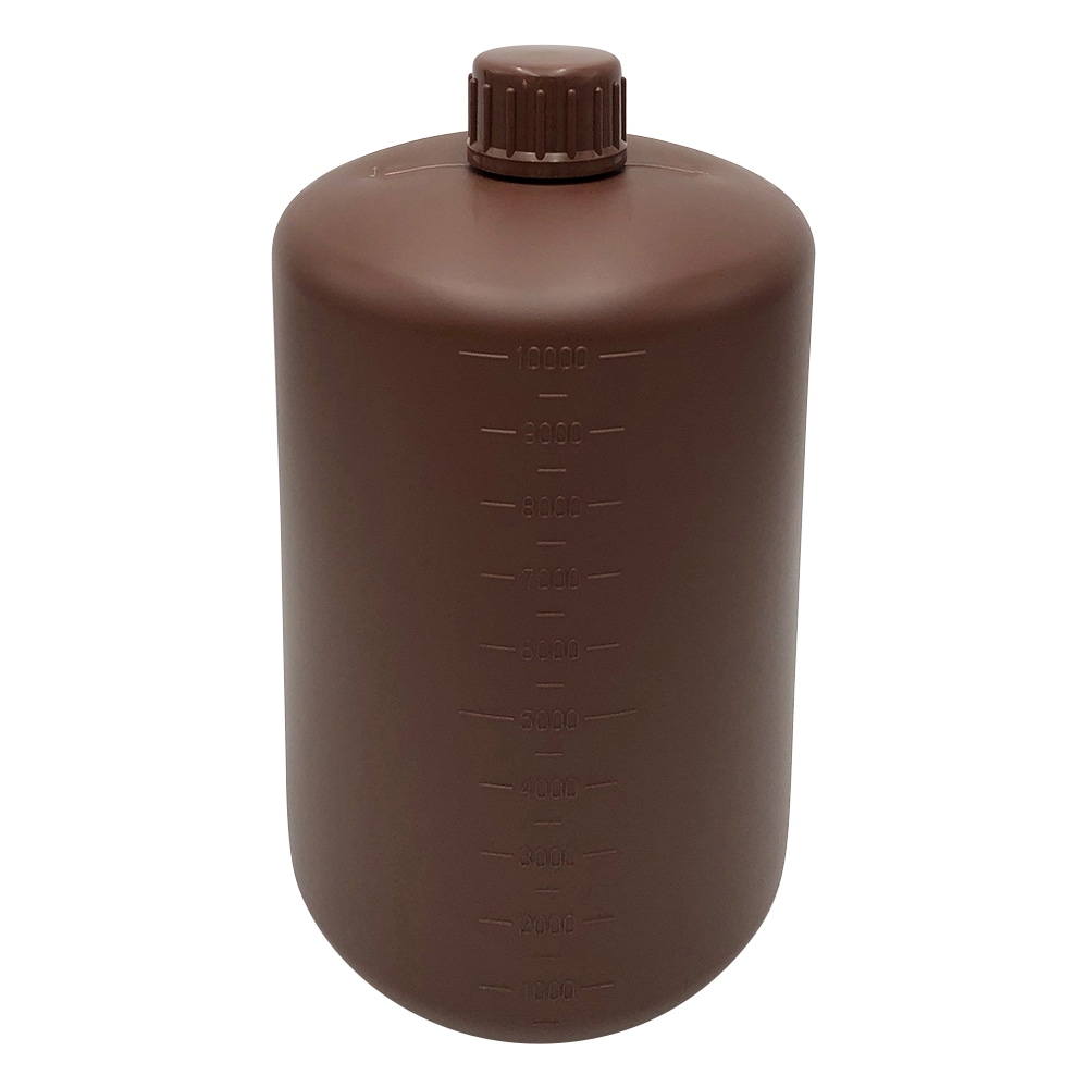 ニッコー・ハンセン 標準規格瓶 丸型細口(遮光) 10L 1本 1031-08 1本(ご注文単位1本)【直送品】