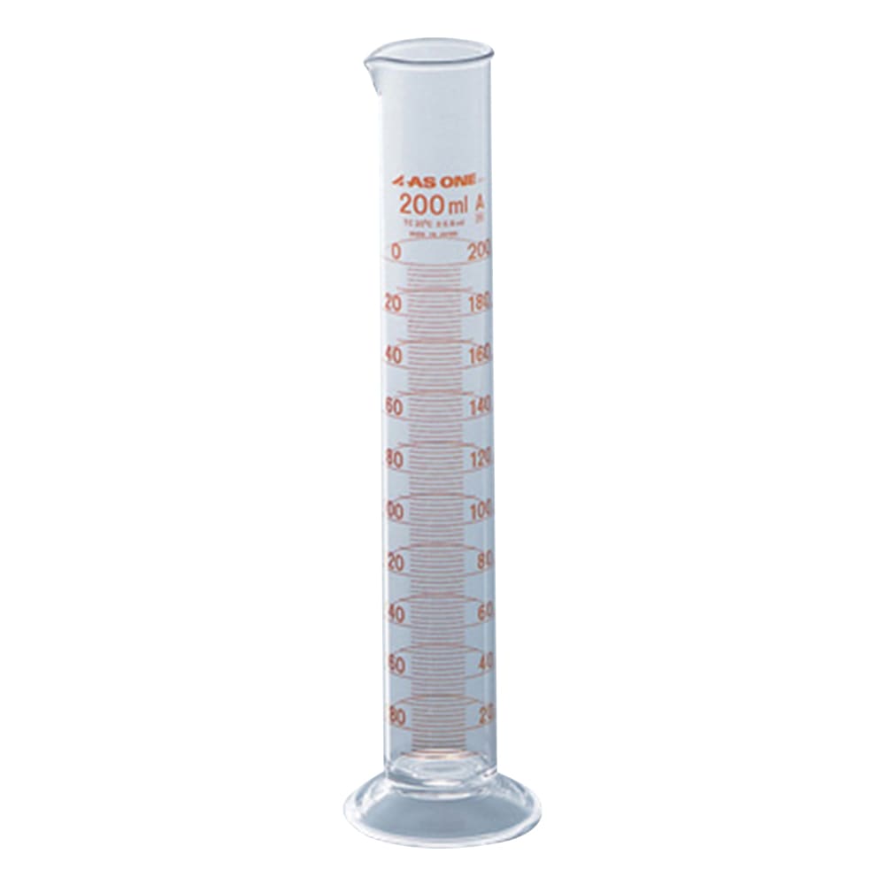 アズワン メスシリンダー 高精度 200mL 1個(ご注文単位1個)【直送品】