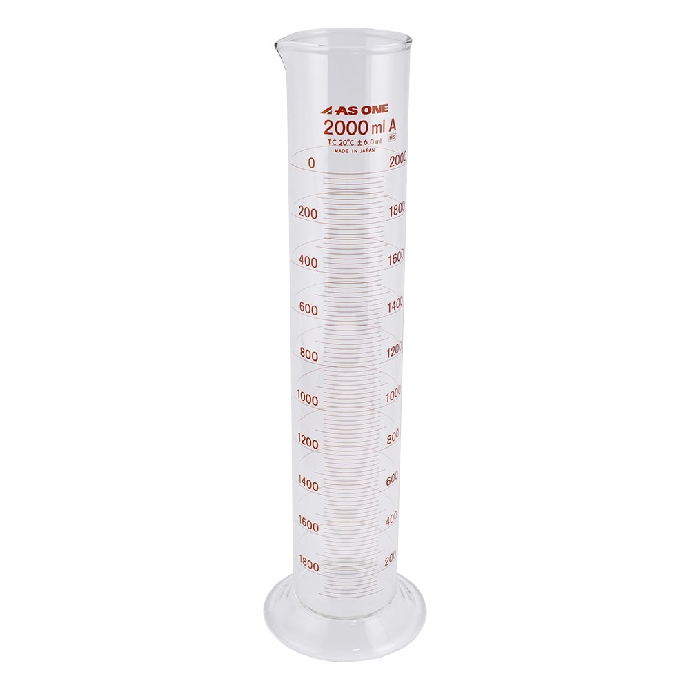 アズワン メスシリンダー 高精度 2000mL 1個(ご注文単位1個)【直送品】