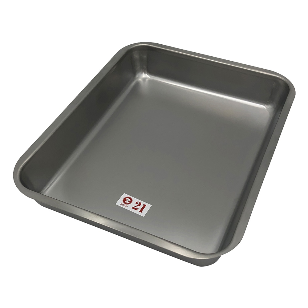 アズワン 角バット(フラットエッジタイプ) 255×205×38mm 21373 1個(ご注文単位1個)【直送品】