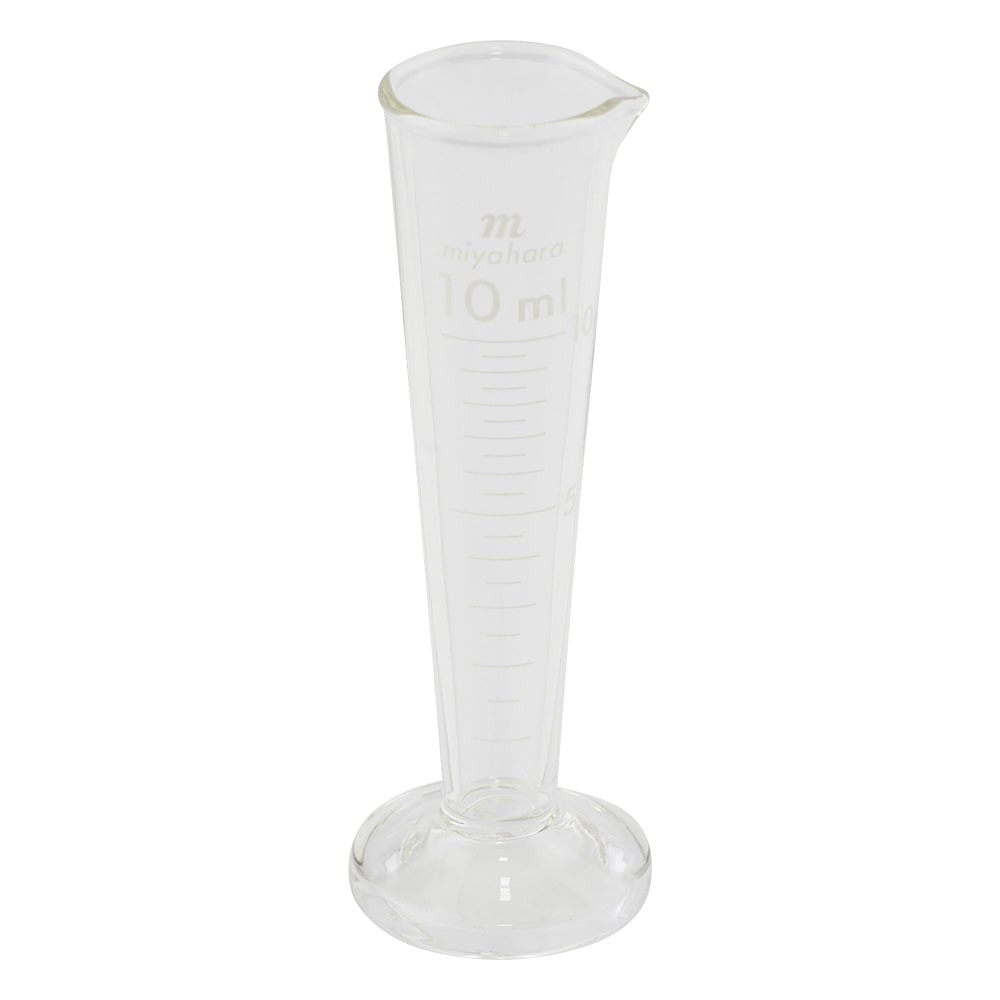宮原計量器製作所 液量計(円錐型) 白目盛 10mL mgw10 1個(ご注文単位1個)【直送品】