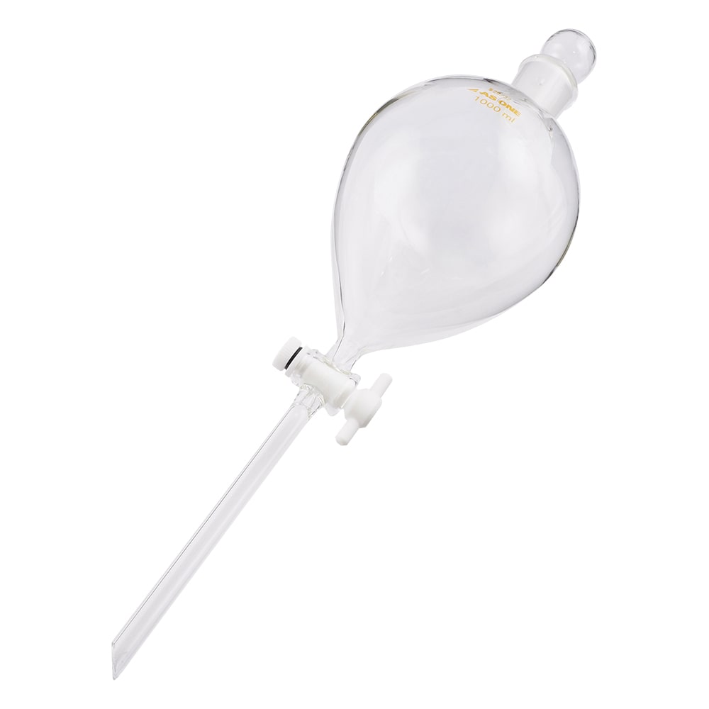アズワン 丸型分液ロート テフロン(R)プラグ付 1000mL 1個(ご注文単位1個)【直送品】