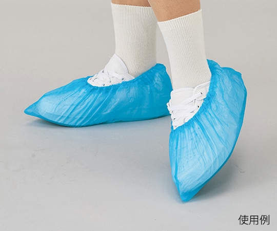 ナビス(アズワン) プロシェアポリエチレンシューズカバー 青 100枚入 1袋(ご注文単位1袋)【直送品】