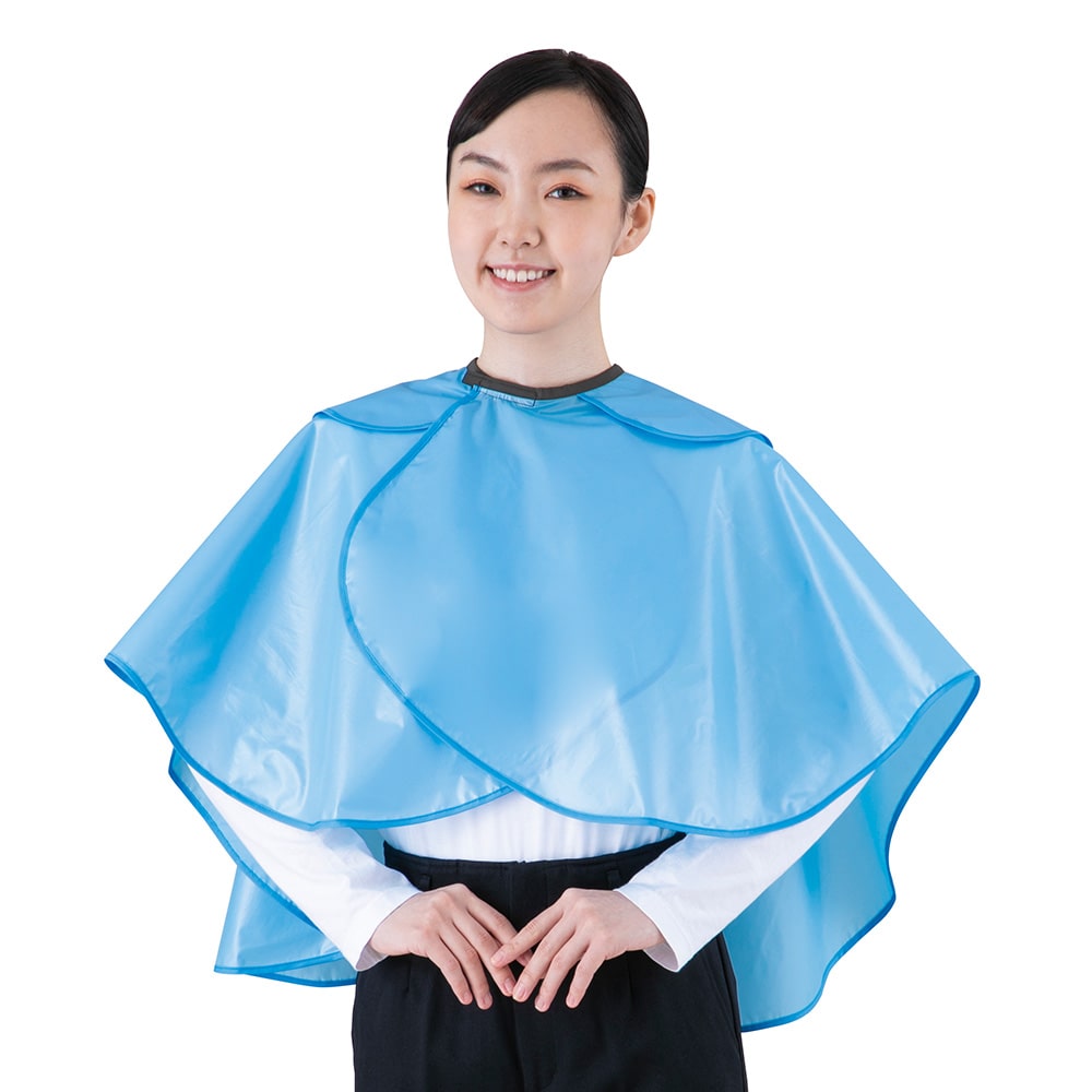 アズワン シャンプーケープ(クッション付き)ブルー 3770-5 1枚(ご注文単位1枚)【直送品】